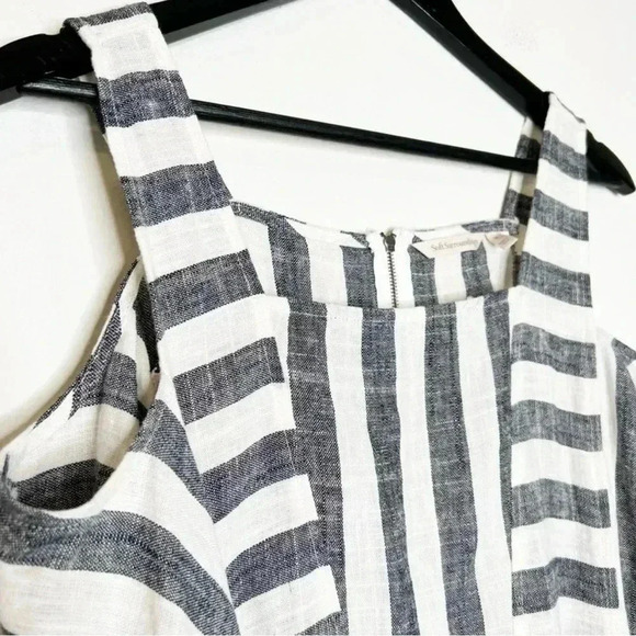 Soft Surroundings Sunset Stripe Linen Tunic Top Size Medium - Picture 5 of 9